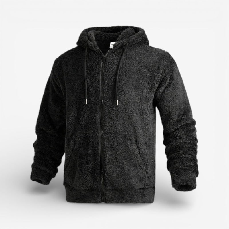 Bastiaan Teddy Fleece Zip-Up Hoodie with Pockets - image 3