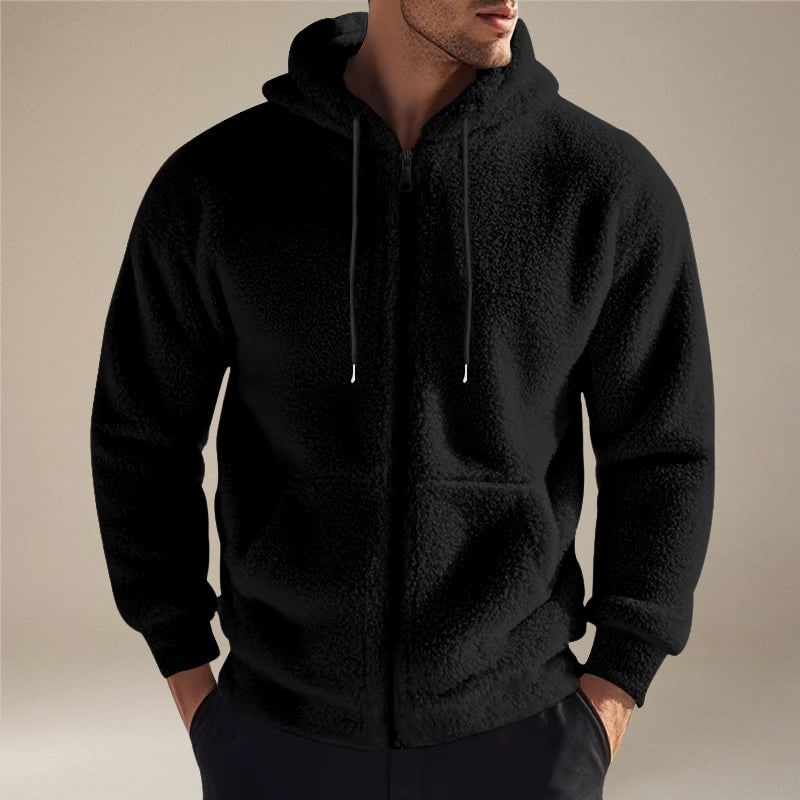 Bastiaan Teddy Fleece Zip-Up Hoodie with Pockets - image 7