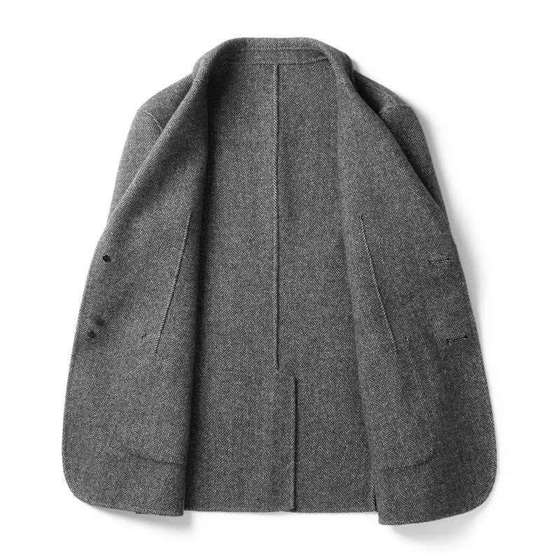 Armand Herringbone Blazer with Patch Pockets - image 5