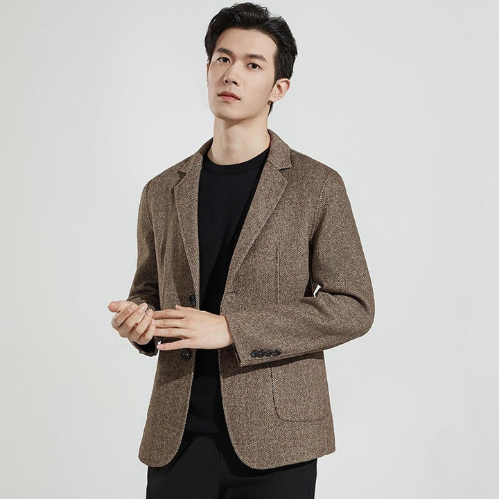 Armand Herringbone Blazer with Patch Pockets - image 6