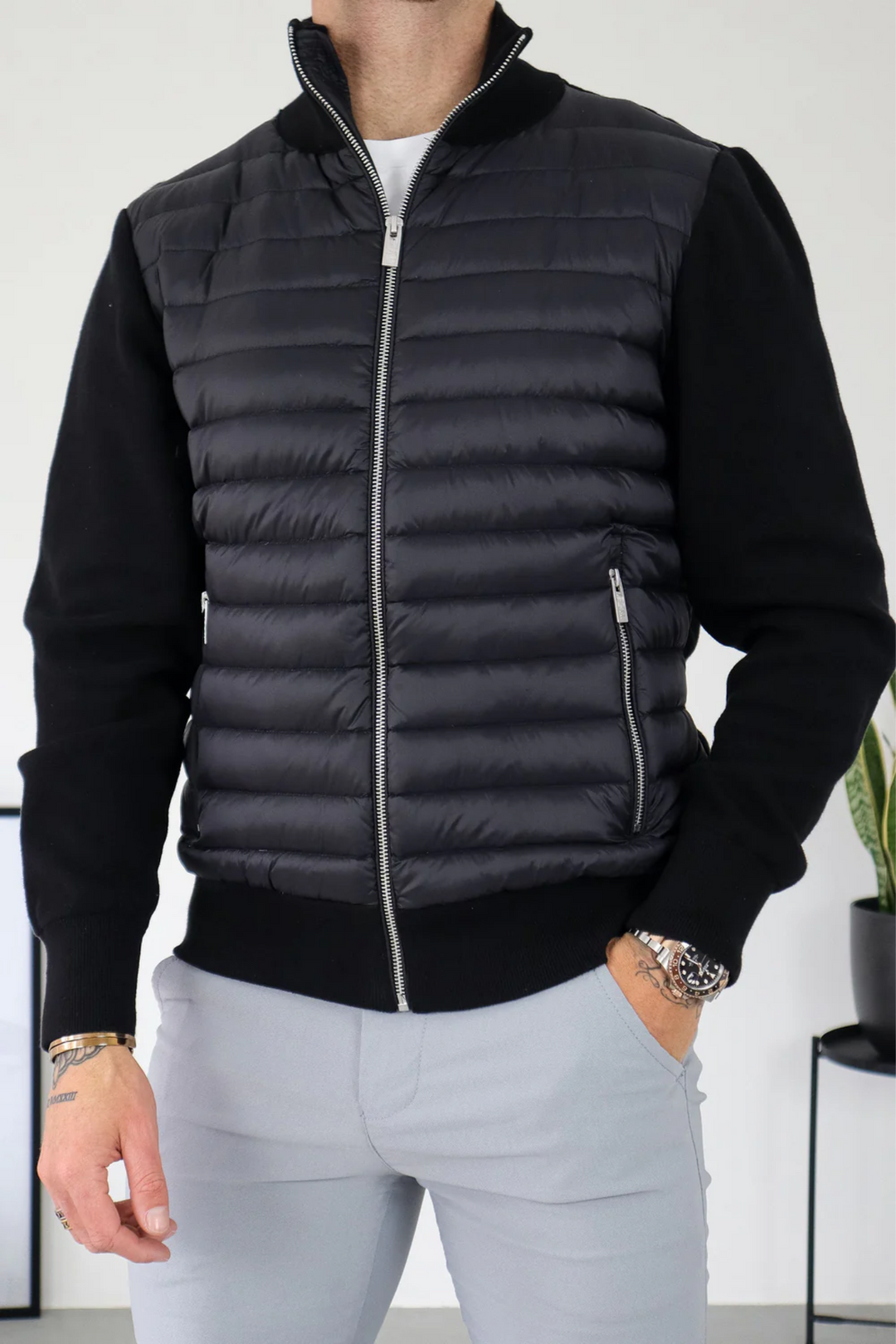 Radley Hybrid Quilted Jacket with Knit Sleeves - image 2