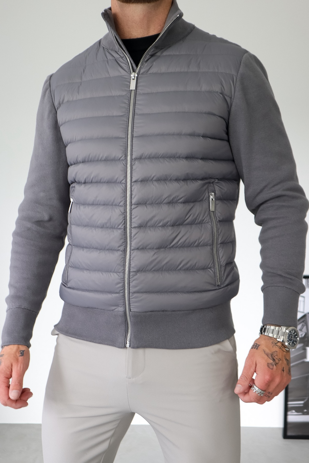 Radley Hybrid Quilted Jacket with Knit Sleeves - image 3