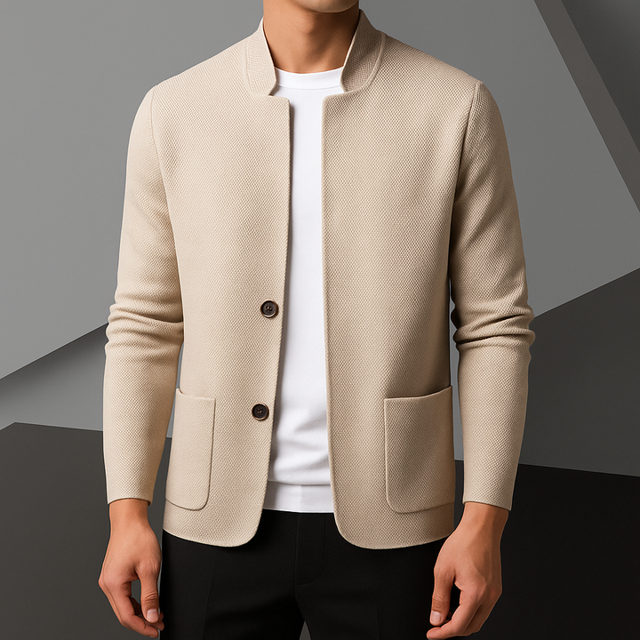 Melchior Stand-Collar Knit Cardigan Jacket - image 6