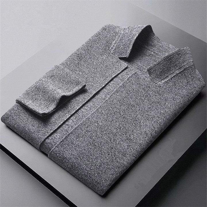 Melchior Stand-Collar Knit Cardigan Jacket - image 3