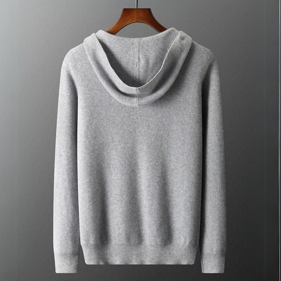 Ewout Ribbed Knit Zip-Up Hoodie Sweater - image 2