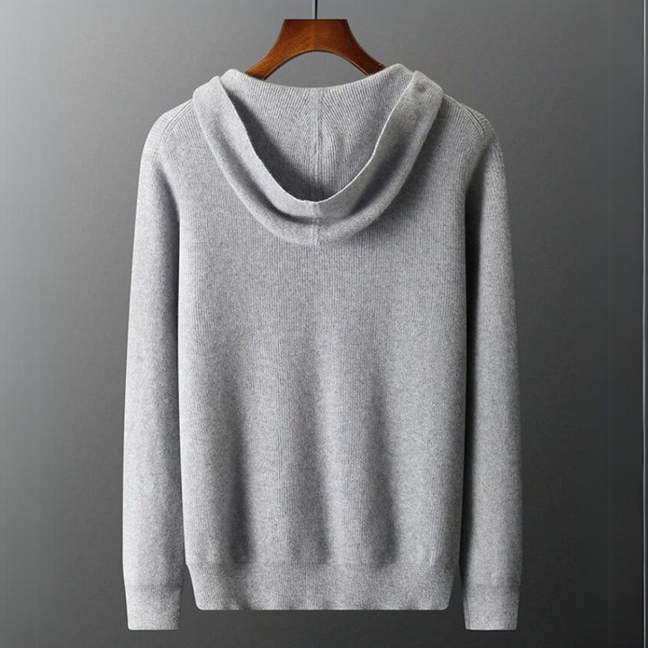 Ewout Ribbed Knit Zip-Up Hoodie Sweater - image 2