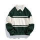 Quinlan Long-Sleeve Polo Sweatshirt with Chest Stripe - image 1