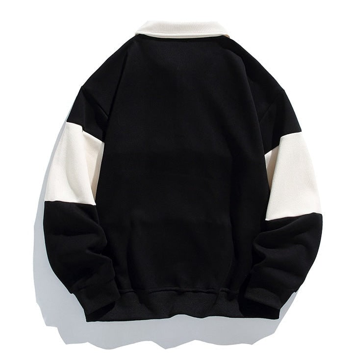 Quinlan Long-Sleeve Polo Sweatshirt with Chest Stripe - image 6
