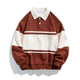 Quinlan Long-Sleeve Polo Sweatshirt with Chest Stripe - image 7