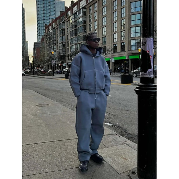 Ellis Oversized Zip Hoodie and Wide-Leg Sweatpants Set - image 2