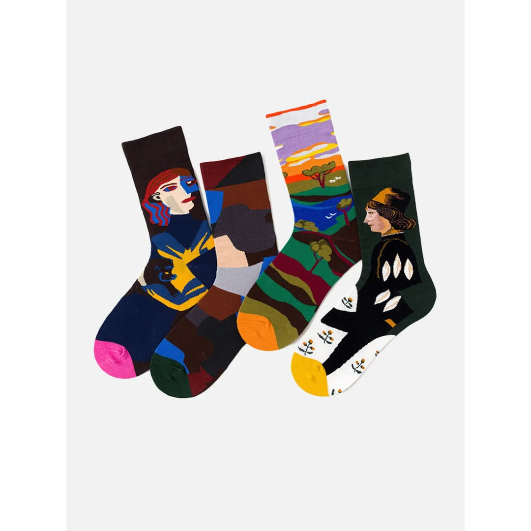 Niels Patterned Crew Socks - image 16