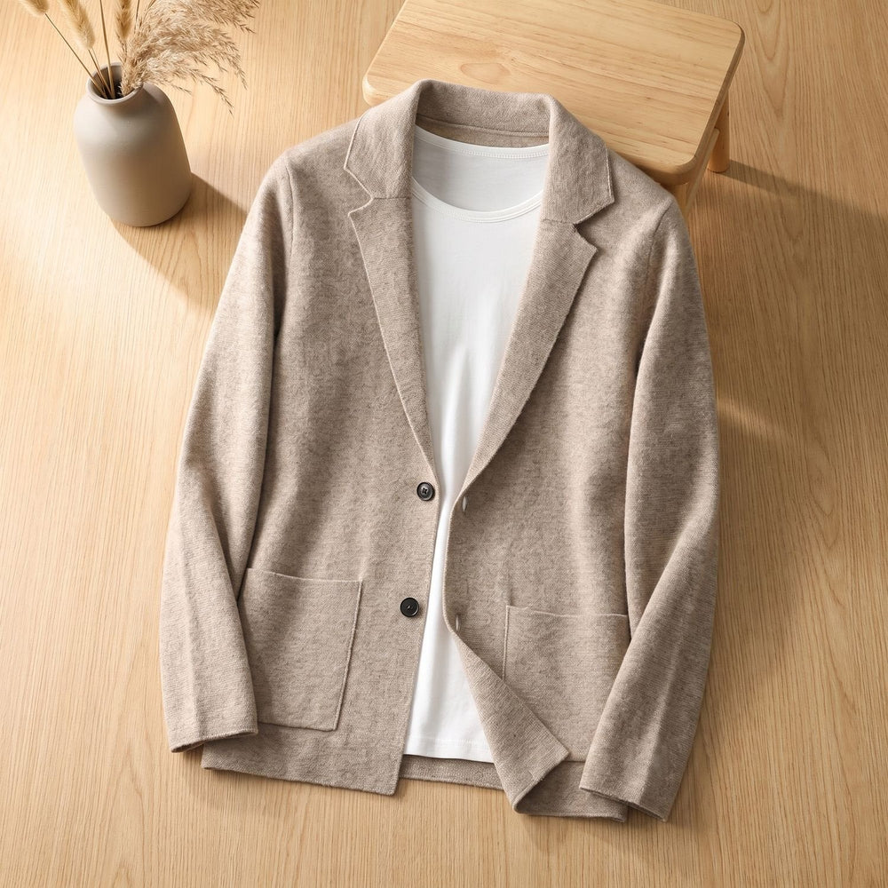 Thijs Blazer-Style Knit Cardigan with Patch Pockets - image 2