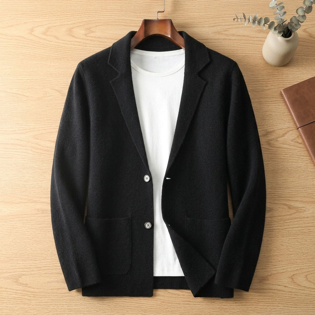 Thijs Blazer-Style Knit Cardigan with Patch Pockets - image 3