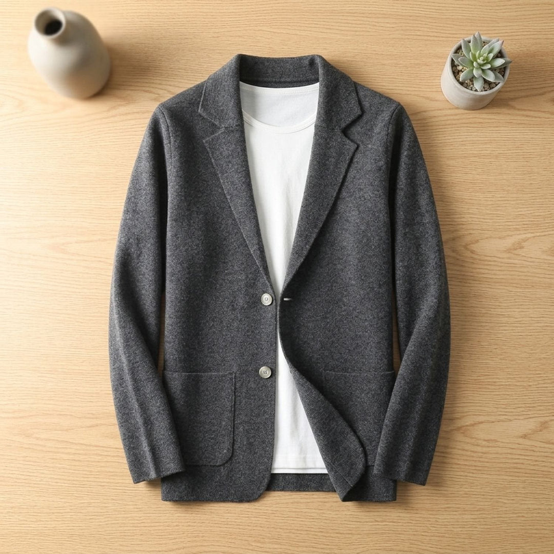 Thijs Blazer-Style Knit Cardigan with Patch Pockets - image 4
