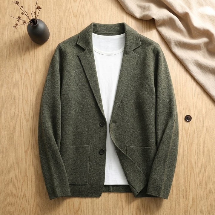 Thijs Blazer-Style Knit Cardigan with Patch Pockets - image 5