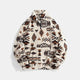 Emerson Geometric Print Sherpa Quarter-Zip Pullover - image 4