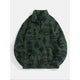 Emerson Geometric Print Sherpa Quarter-Zip Pullover - image 5
