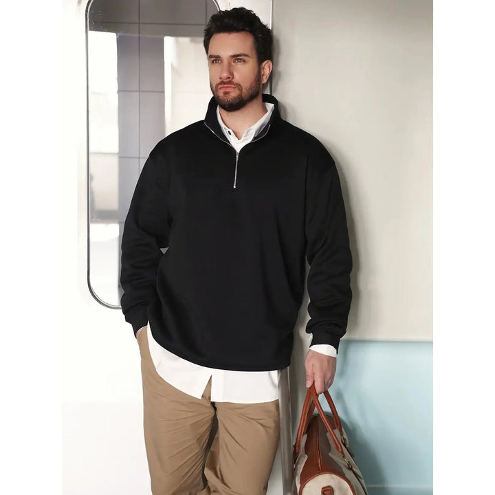 Baldwin Quarter-Zip Sweatshirt with Stand Collar - image 1