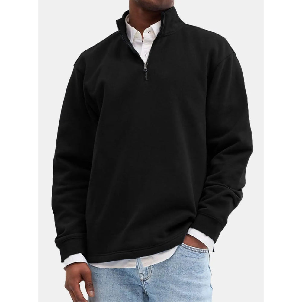 Baldwin Quarter-Zip Sweatshirt with Stand Collar - image 2