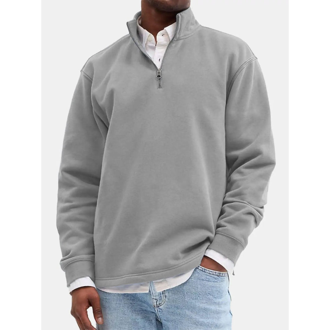 Baldwin Quarter-Zip Sweatshirt with Stand Collar - image 3