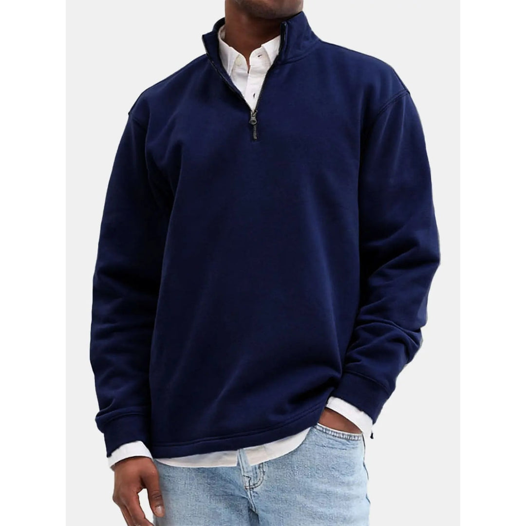 Baldwin Quarter-Zip Sweatshirt with Stand Collar - image 4