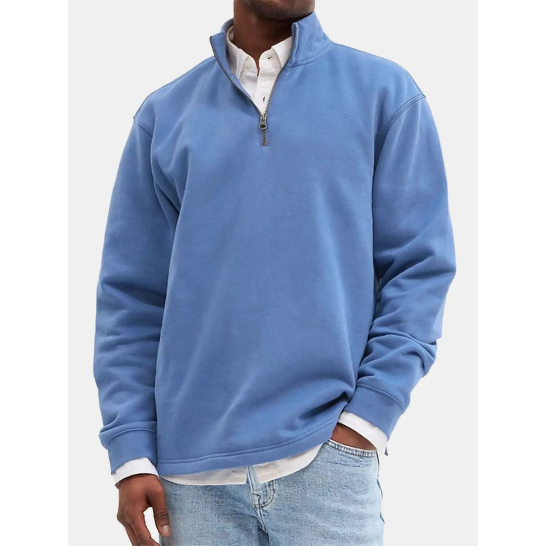 Baldwin Quarter-Zip Sweatshirt with Stand Collar - image 6
