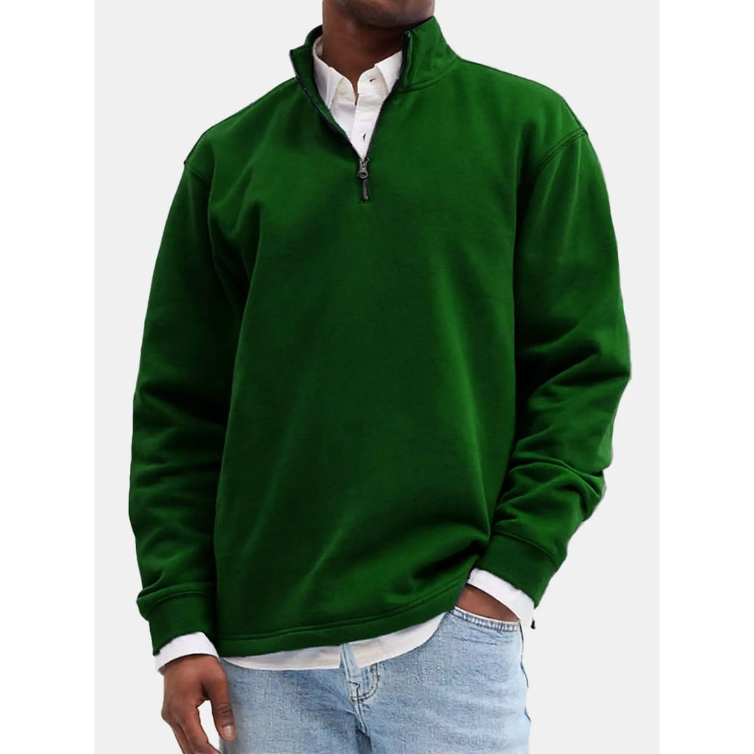 Baldwin Quarter-Zip Sweatshirt with Stand Collar - image 9