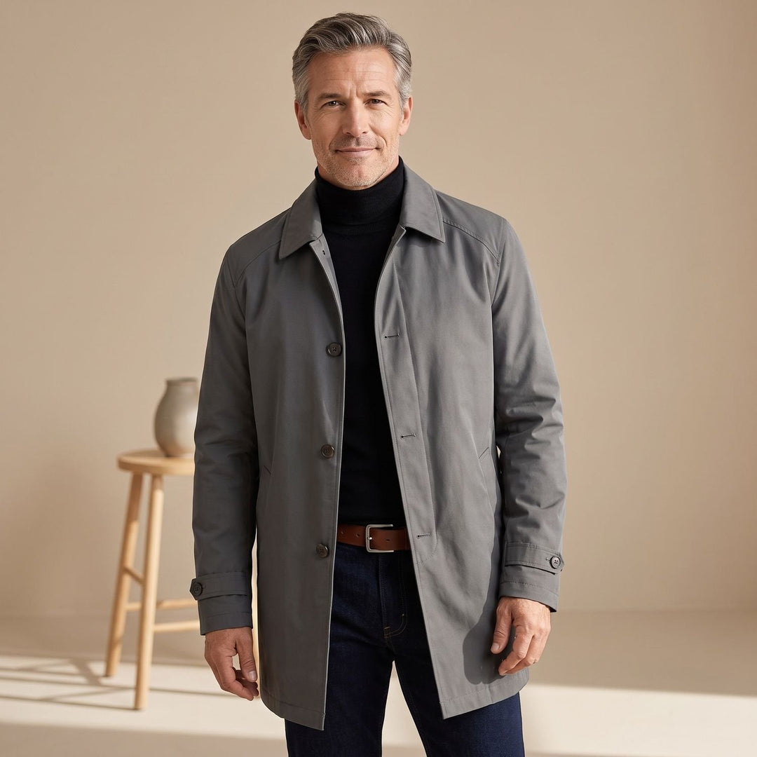 Maurits Button-Front Weather-Resistant Car Coat - image 1