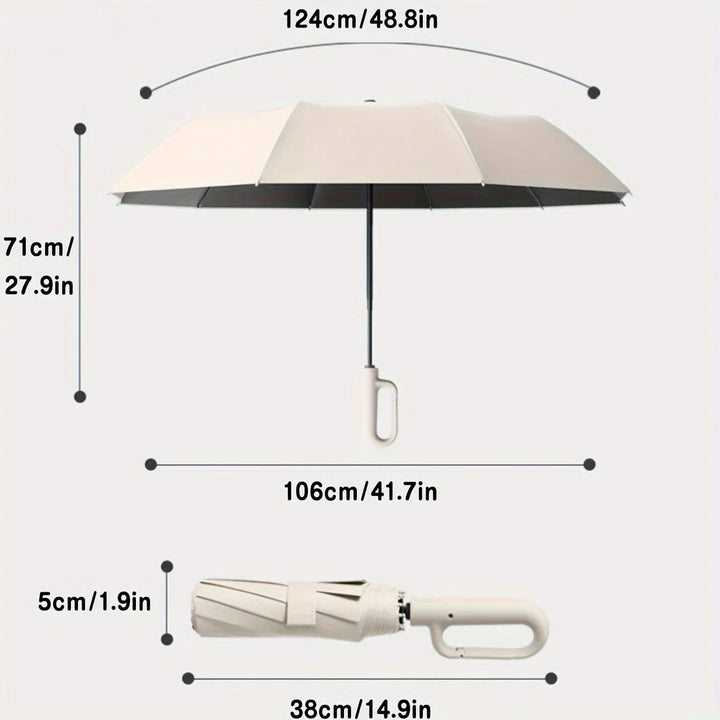 Callista Compact Windproof Travel Umbrella with Clip Handle - image 7
