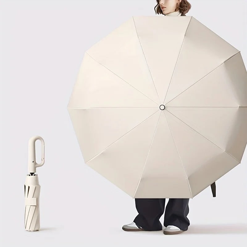 Callista Compact Windproof Travel Umbrella with Clip Handle - image 8