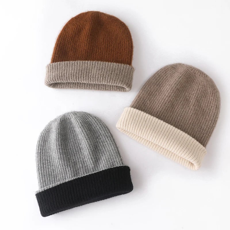 Stellan Reversible Two-Tone Rib Knit Beanie - image 1