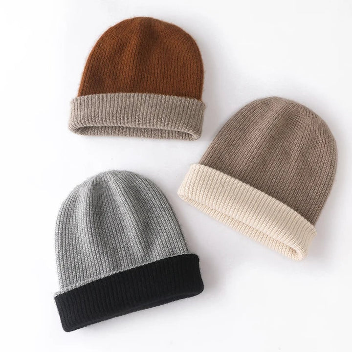 Stellan Reversible Two-Tone Rib Knit Beanie - image 1