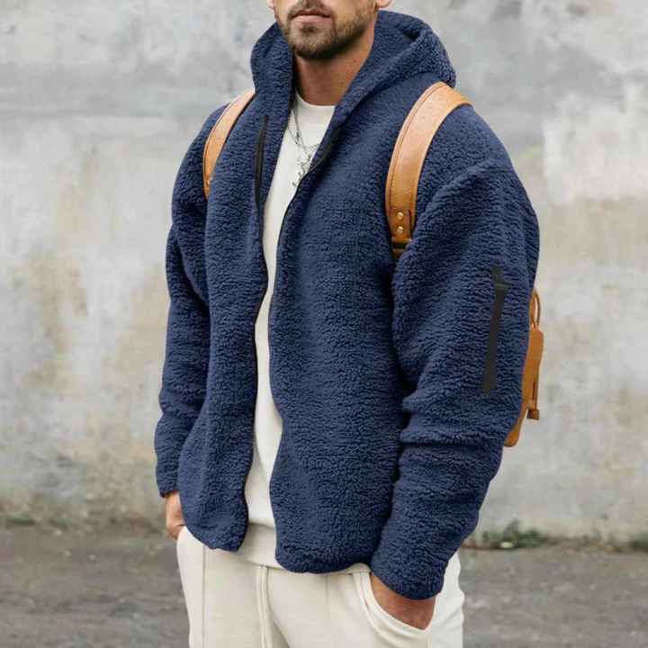 Cyriel Hooded Sherpa Fleece Jacket with Sleeve Pocket - image 8