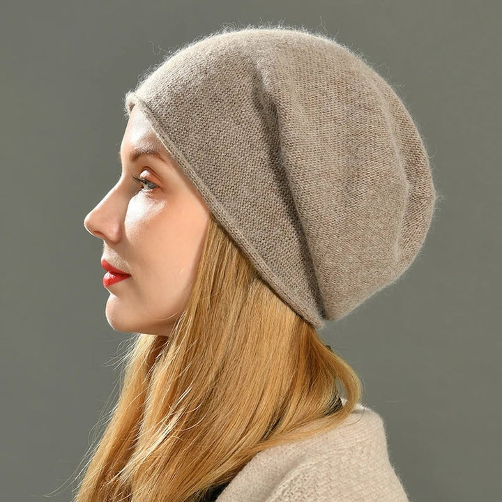 Ayla Slouchy Fine-Knit Beanie with Rolled Edge - image 1