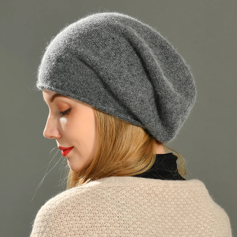 Ayla Slouchy Fine-Knit Beanie with Rolled Edge - image 2