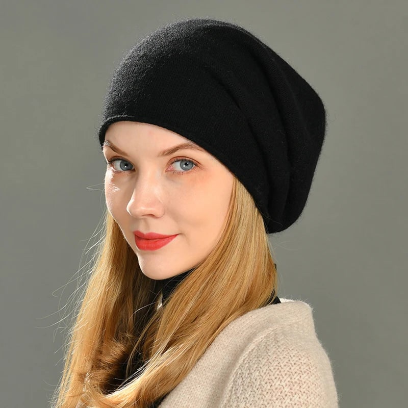 Ayla Slouchy Fine-Knit Beanie with Rolled Edge - image 4