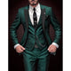 Justus Slim-Fit Three-Piece Suit with Contrast Peak Lapels - image 2