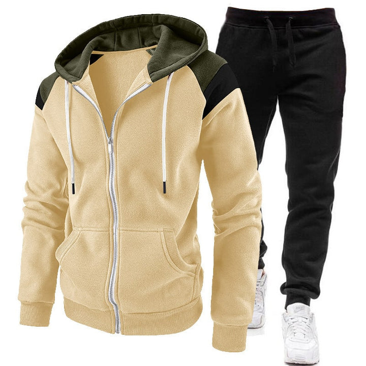 Coen Color-Block Zip Hoodie and Jogger Tracksuit - image 6