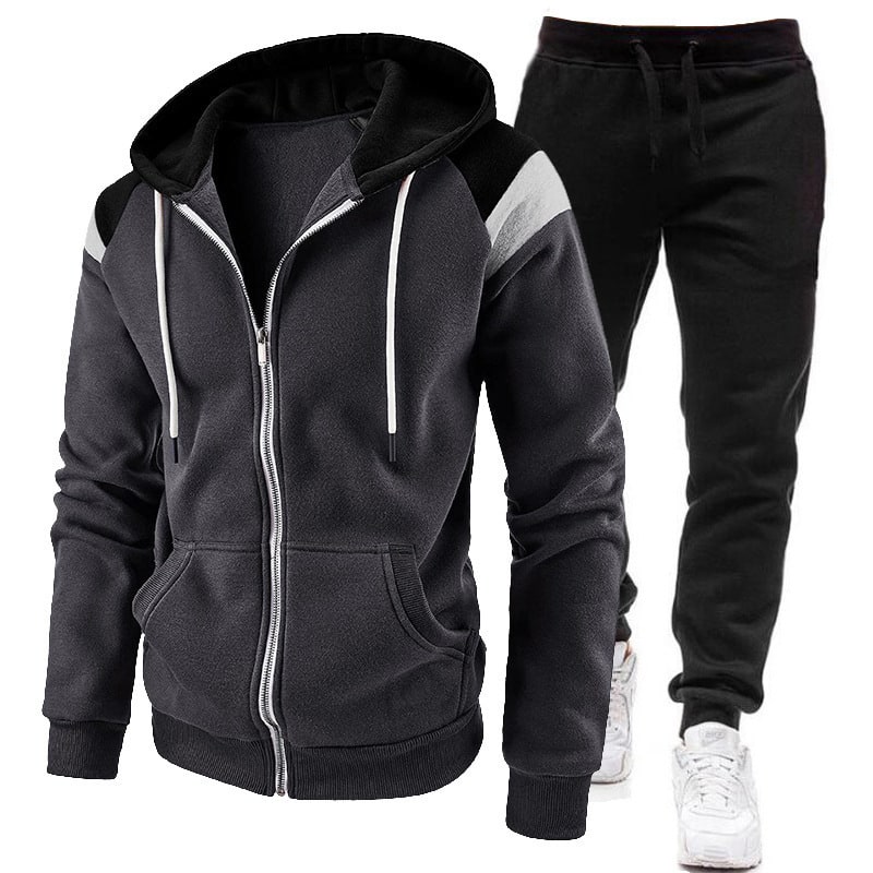 Coen Color-Block Zip Hoodie and Jogger Tracksuit - image 9