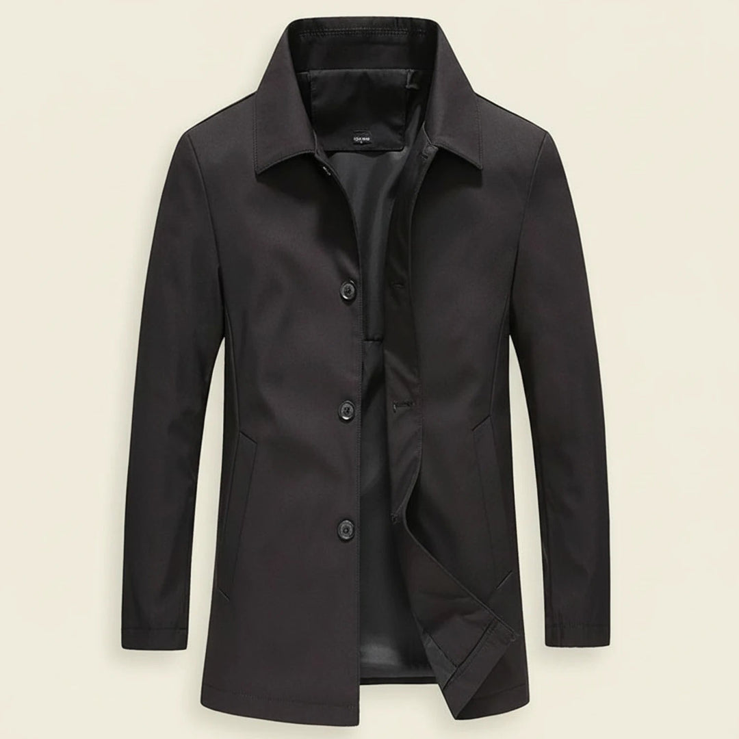 Valentijn Lined Car Coat with Point Collar - image 3