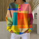 Jinte Color-Block Waffle-Knit Henley Top - image 1