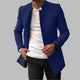 Gareth | Men's Zip-Front Oversized Coat for Fall and Winter in Blue