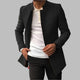 Gareth | Men's Zip-Front Oversized Coat for Fall and Winter in Black