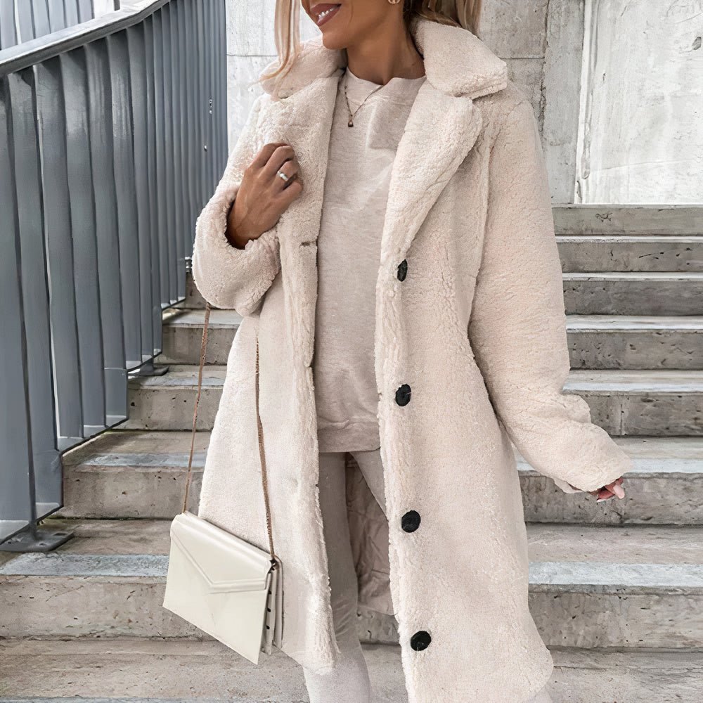 Sidony | Women's Hooded Coat for Fall and Winter in White