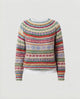 Colombe | Women's Multicolour Striped Sweater with Crew Neck