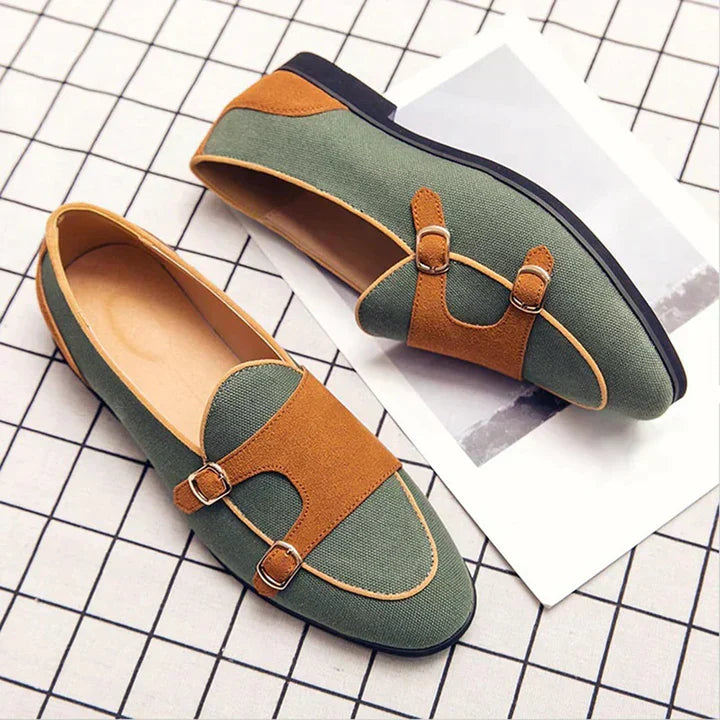 Raoul Two-Tone Double-Buckle Loafers - image 1