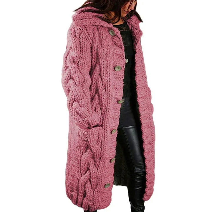 Belen | Women's Chunky Cable Knit Hooded Cardigan