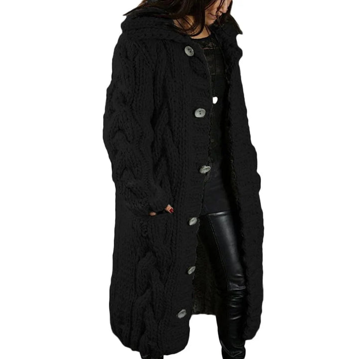 Belen | Women's Chunky Cable Knit Hooded Cardigan