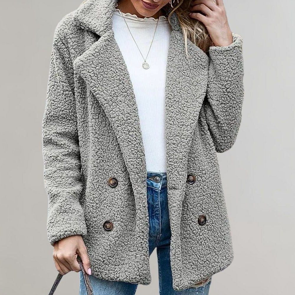 Noelia | Women's Double-Breasted Teddy Blazer Jacket