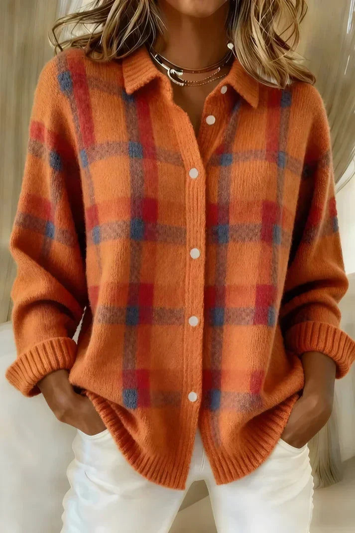 Mariela | Women's Checked Button Cardigan